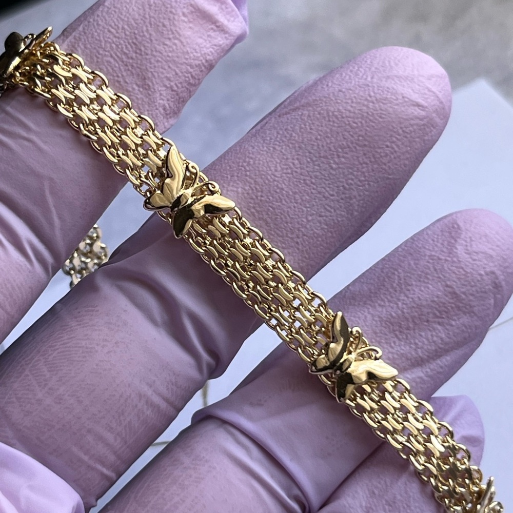 Elegant Gold Filled Butterfly Bracelet